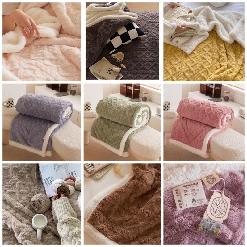 Chăn Lông Cừu, Chăn Len Lông Cừu TAFURONG Loại Mỏng Và Dày Mùa Đông Mẫu Hot Hit 2021