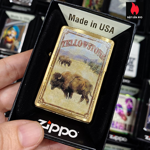 Bật Lửa Zippo 204B Buffalo Brass