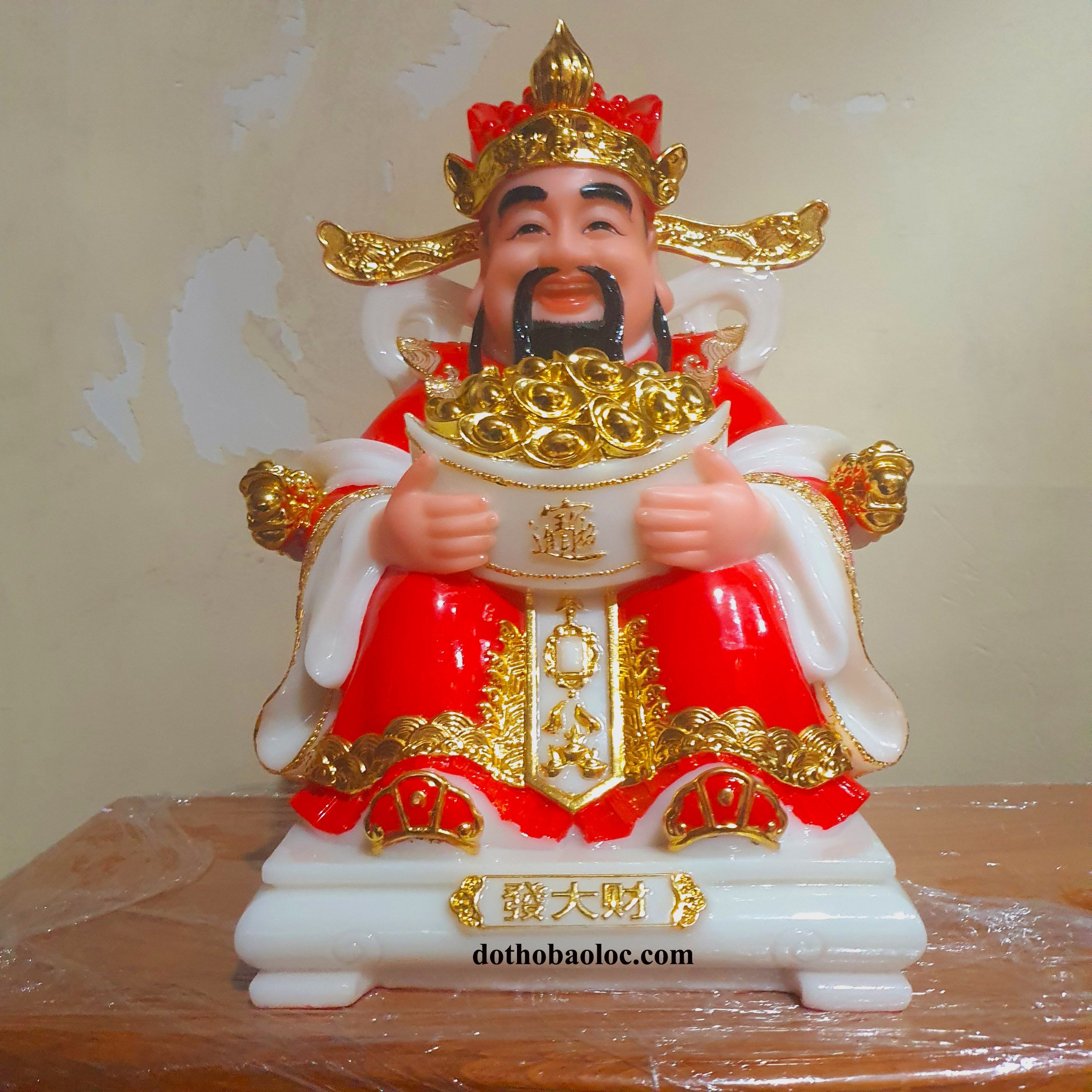 Tượng Thần Kim T.iền Chiêu Tài Lộc bằng đá cao cấp cao 36cm