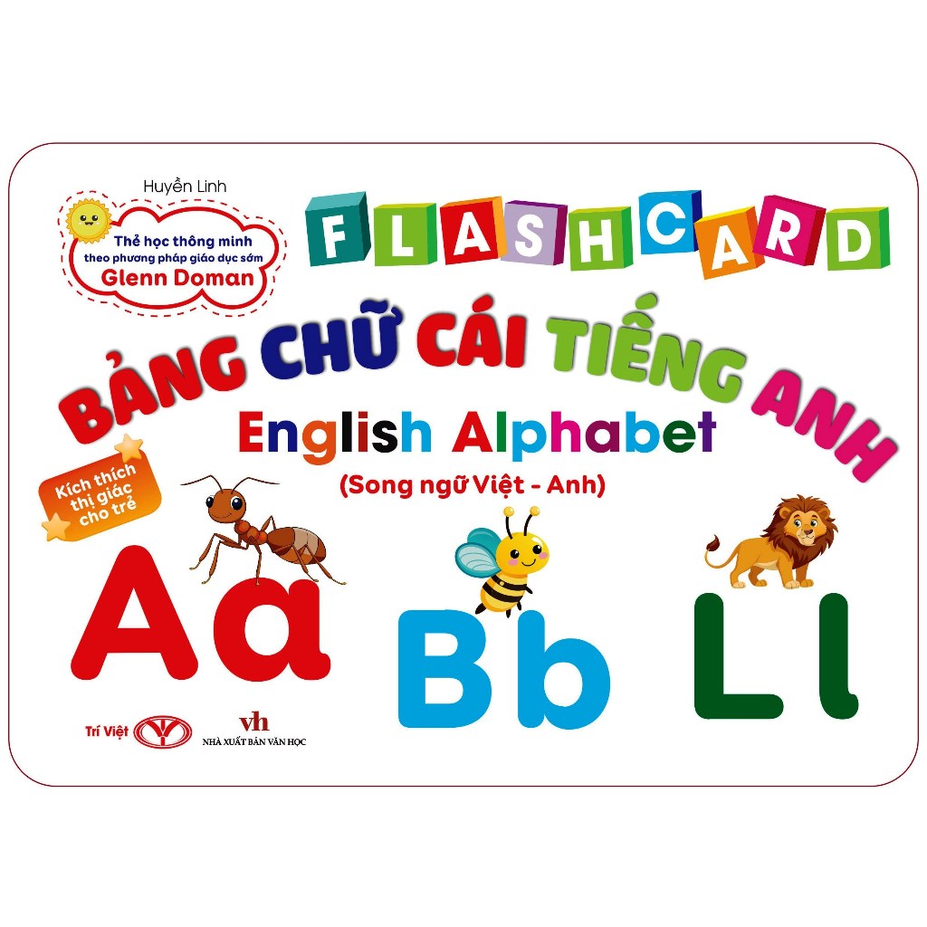 Bộ Thẻ Học Thông Minh Cho Bé - Flashcard Song Ngữ - Bảng chữ cái tiếng Anh - English alphabet - Trí Việt