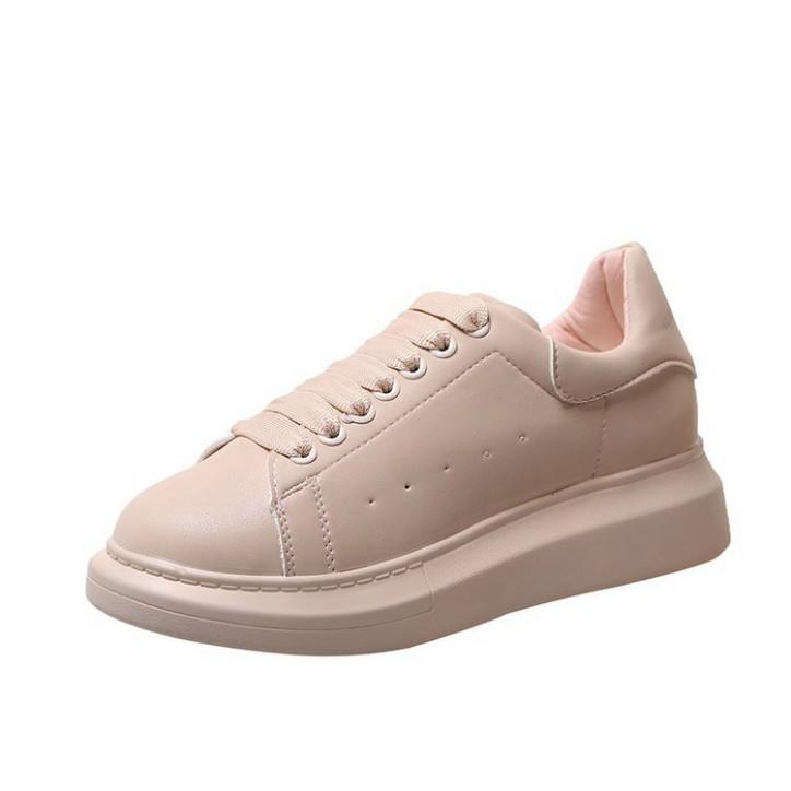 Giày Sneakers Nữ, Giày Thể Thao Nữ Giày Thể Thao McQueen Cao 3Cm Full Hồng Hottrend Cá Tính Năng Động Cho Nữ Đi