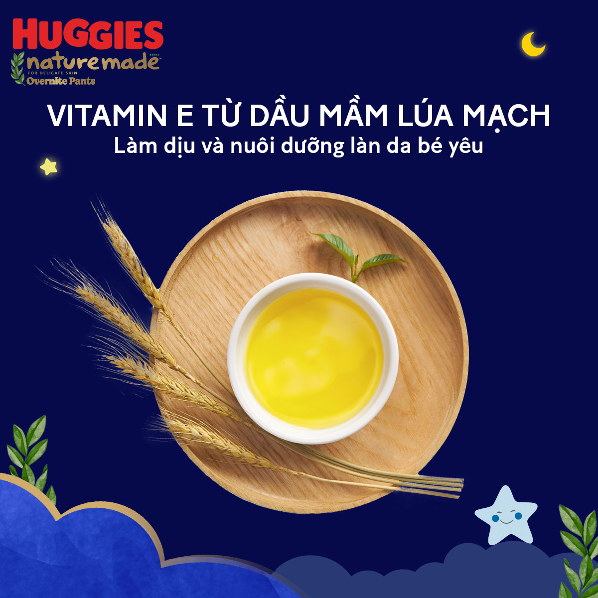 Combo 2 Tã quần Huggies Naturemade ban đêm M58/L44/XL38/XXL26
