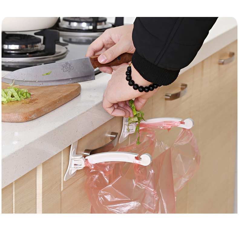 COMBO 2 MÓC TREO TÚI RÁC KẸP CỬA TỦ BẾP TIỆN LỢI NHANH CHÓN GỌN GÀNG