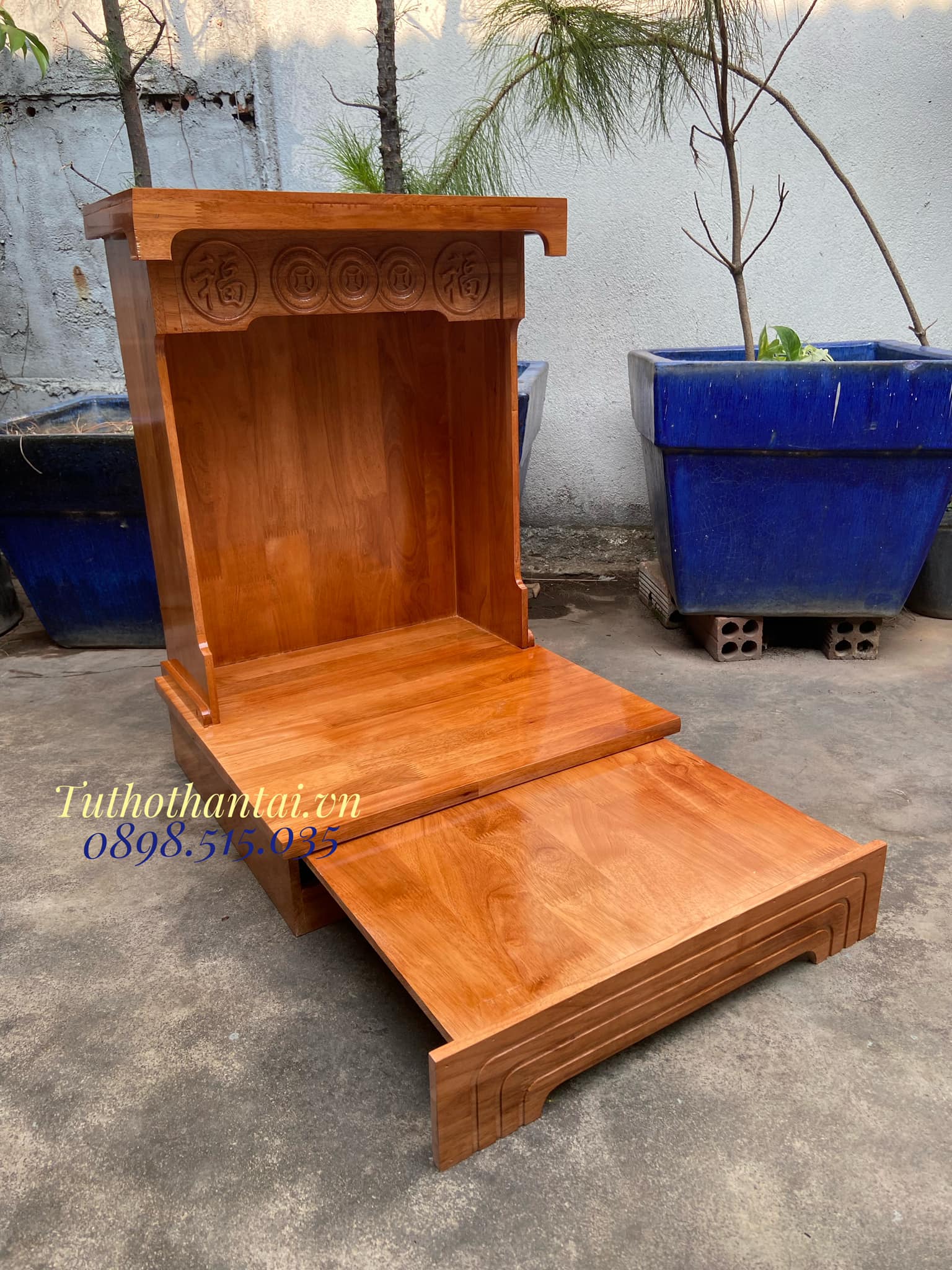 Bàn thờ thần tài ông địa mẫu hiện đại 48 X 68CM