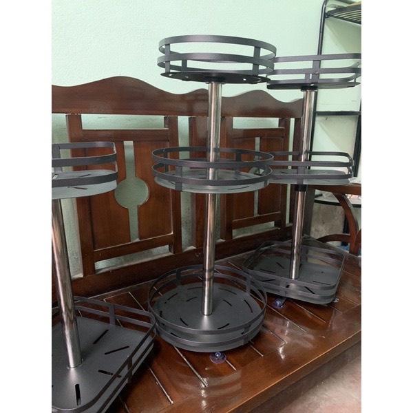 Kệ Đựng Gia Vị xoay 360 Độ 2 Tầng, 3 Tầng, Kệ Để Đồ Nhà Bếp Thông Minh