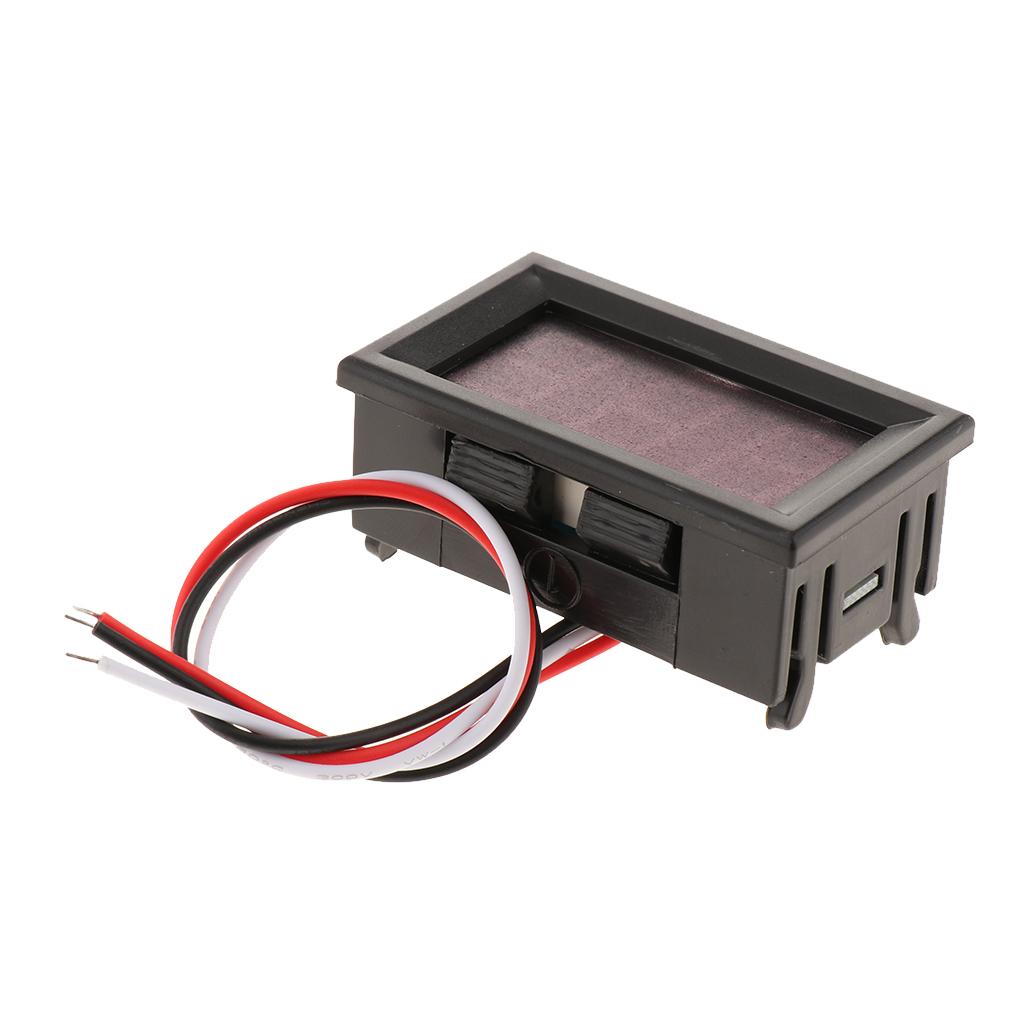 DC 0-100V 3 ĐÈN LED Dây Bảng Điều Khiển Kỹ Thuật Số Điện Áp Volt Đồng Hồ Hiển Thị Vôn Kế