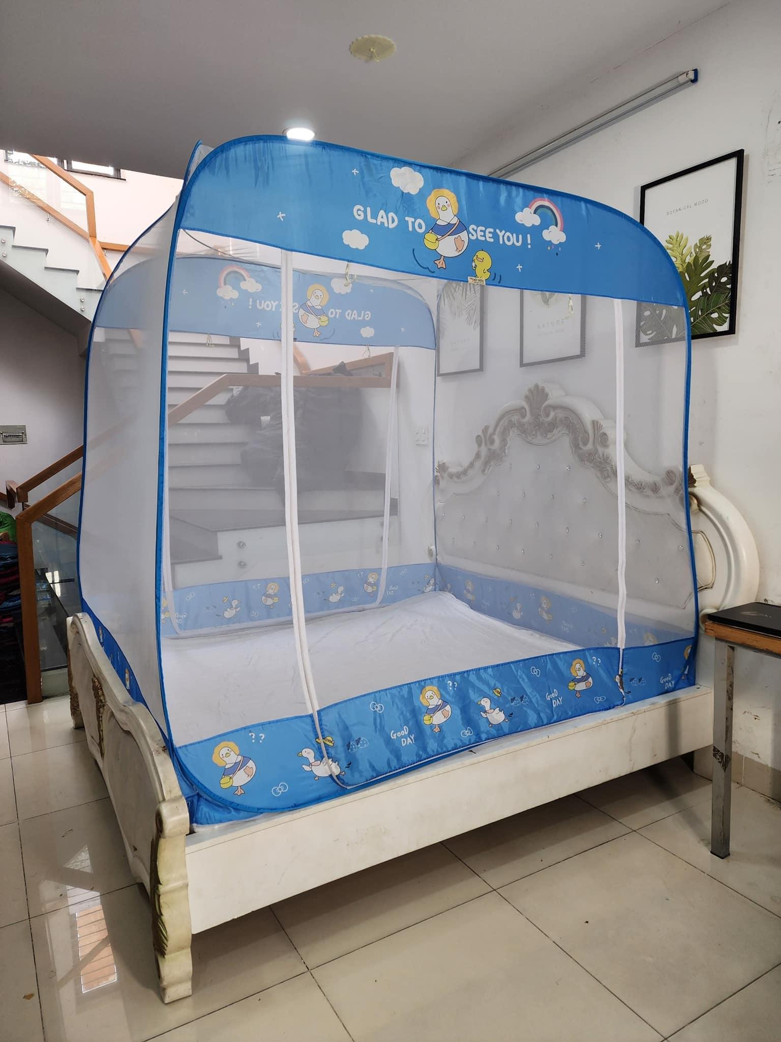 Màn Chụp Đỉnh Vuông Cao Cấp Mộc Miên ( Hình thật )