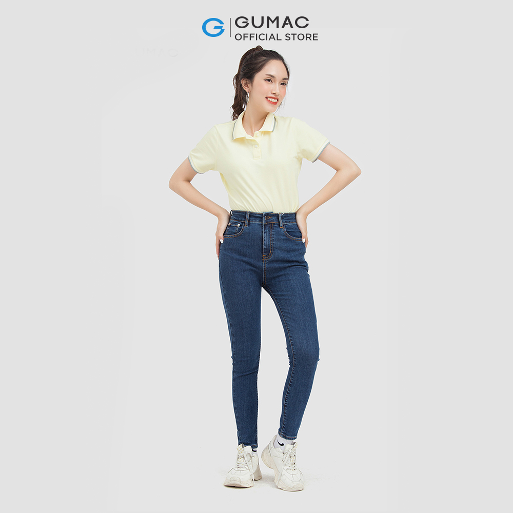 Áo polo nữ GUMAC ATC06002 bo phối viền
