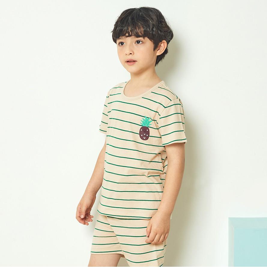 Bộ đồ ngắn tay mặc nhà cotton mịn cho bé trai U3009 - Unifriend Hàn Quốc, Cotton Organic