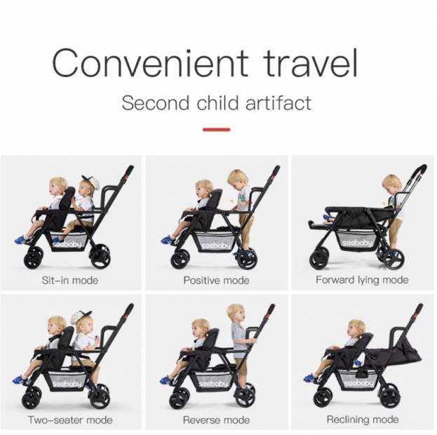 Xe Đẩy Đôi Seebaby T12