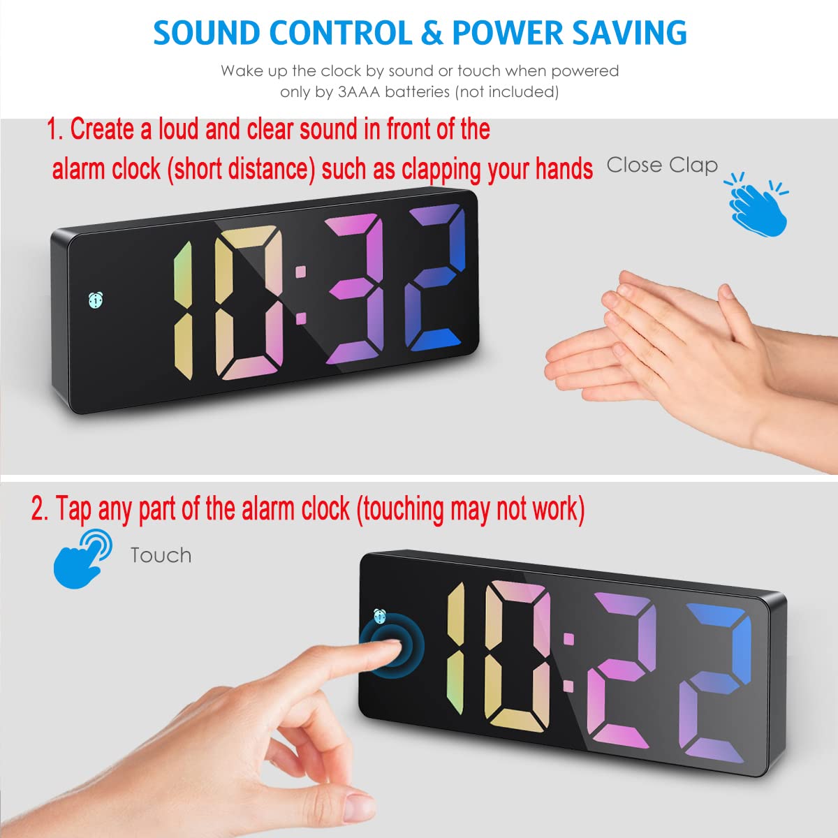 Đồng Hồ Báo Thức Kỹ Thuật Số Đèn LED Digital Alarm Clock