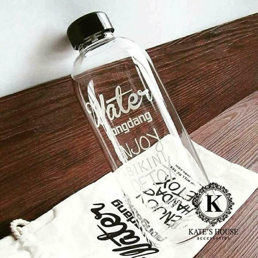 Bình nước Detox 1000ml , bình đựng nước kèm túi vải