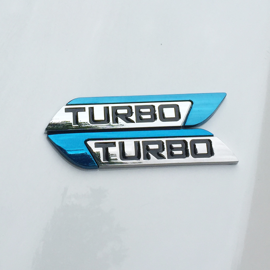 Chữ TURBO trang trí kim loại