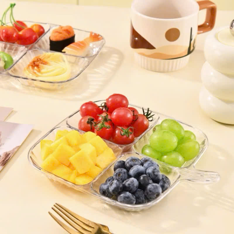 Khay Đựng Gia Vị 4 Ngăn Có Tay Cầm Nhựa Cao Cấp – Giải Pháp Tiện Lợi Cho Bếp - HÀNG CHÍNH HÃNG MINIIN
