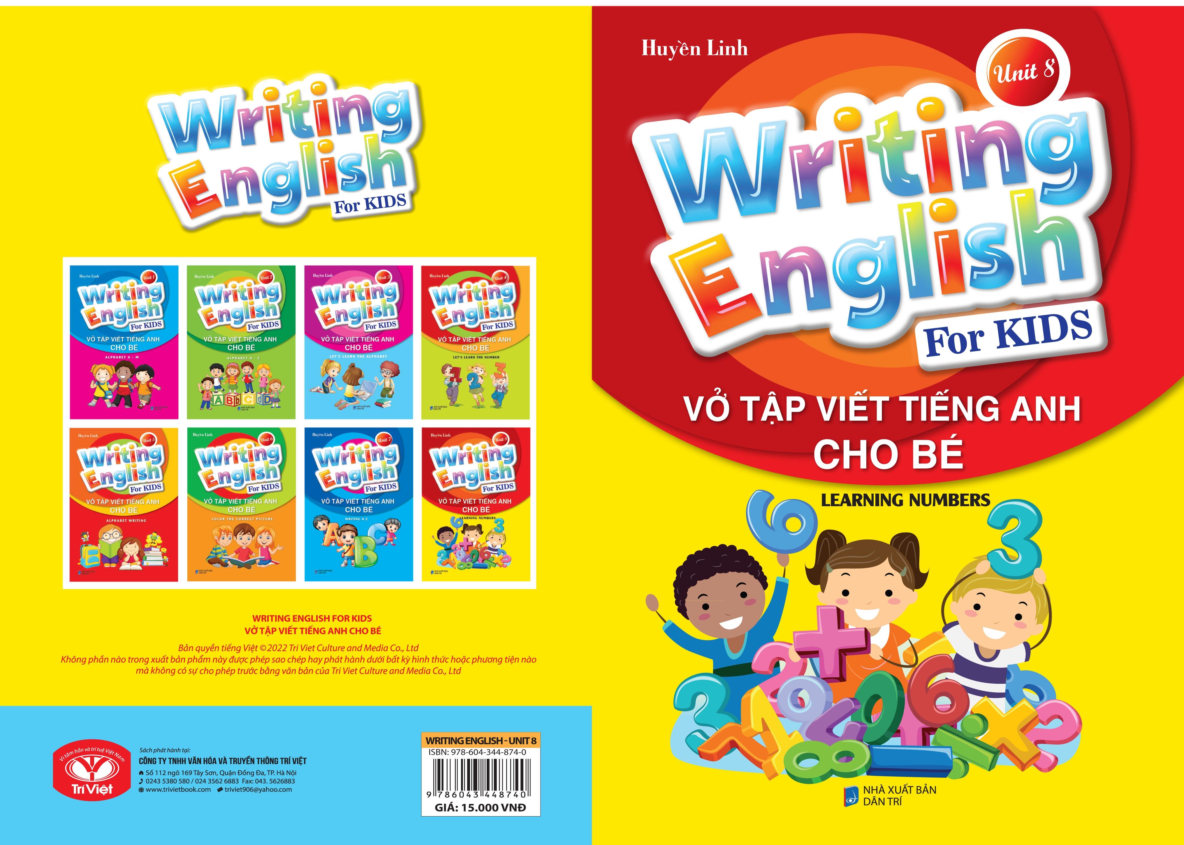 Vở Tập Viết Tiếng Anh Cho Bé - Tập 8