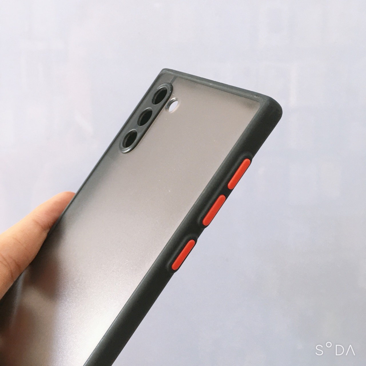 Ốp lưng nhám mờ viền màu chống sốc dành cho Samsung Note 10