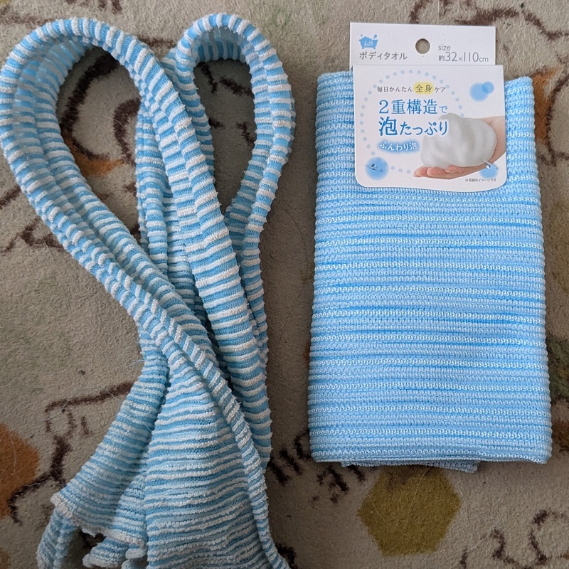 Khăn tắm kỳ lưng tạo bọt mịn 32x110cm - Hàng nội địa Nhật Bản nhập khẩu chính hãng