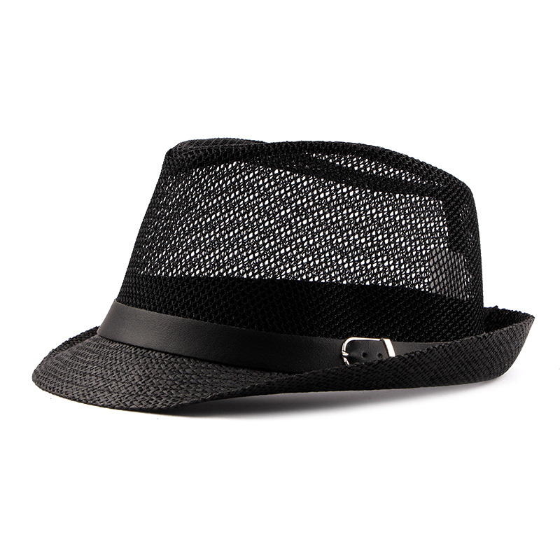 Nón fedora, Mũ phớt nam nữ lưới thắt da thoáng mát - MP08