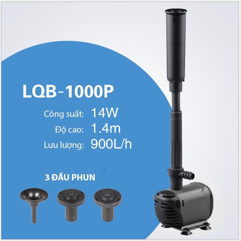 Máy bơm chìm 8W-14W 220V không chổi than có đầu phun hình nấm cho tiểu cảnh, hòn non bộ, bể cảnh