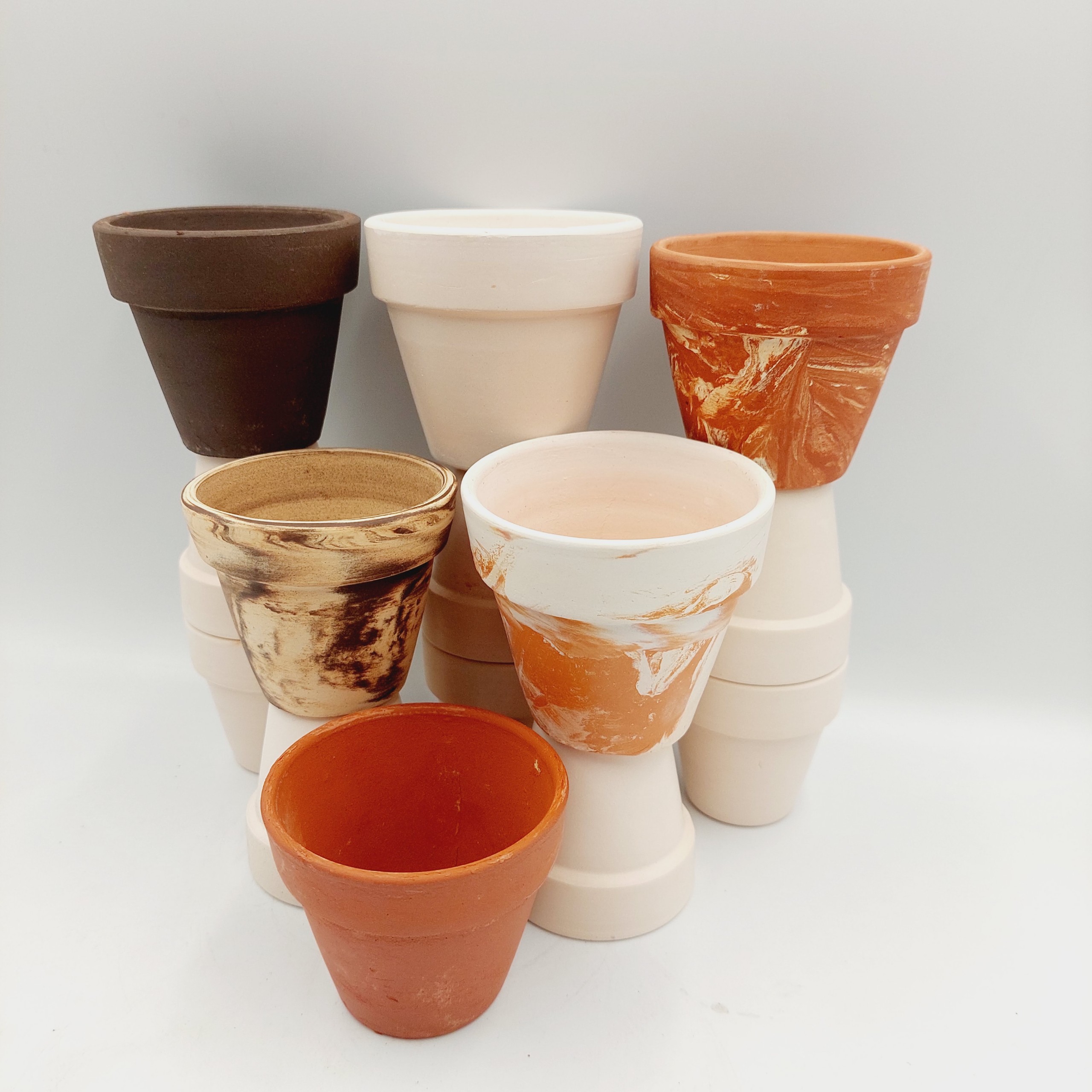 Chậu đất nung, chậu sen đá, xương rồng - Ly gờ 76, miệng chậu 7cm, chiều cao 6cm