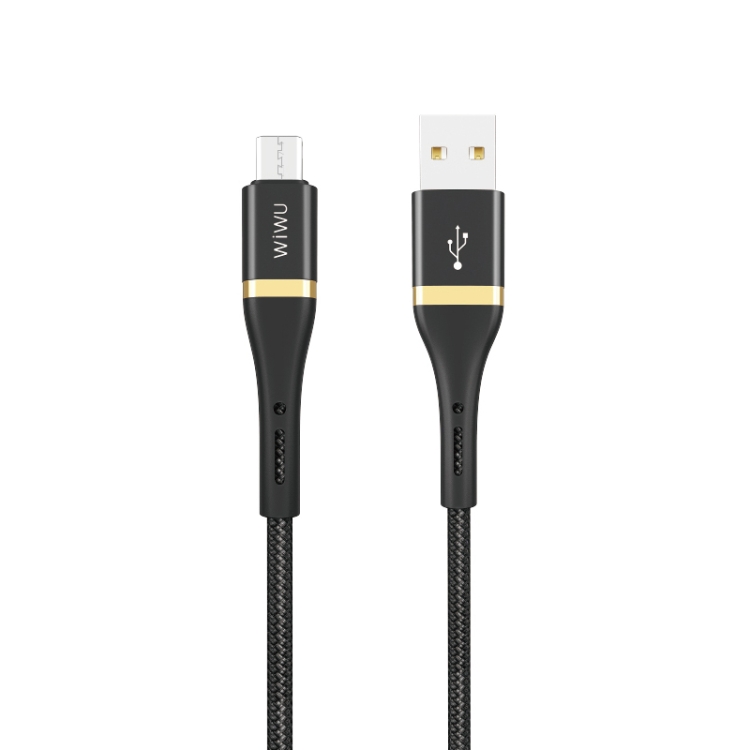 Cáp Wiwu Elite Data Cable ED-102 Dành Cho Giao Diện USB Sang Micro USB Chống Kéo, Không Cuộn Dây, Bền - Hàng Chính Hãng