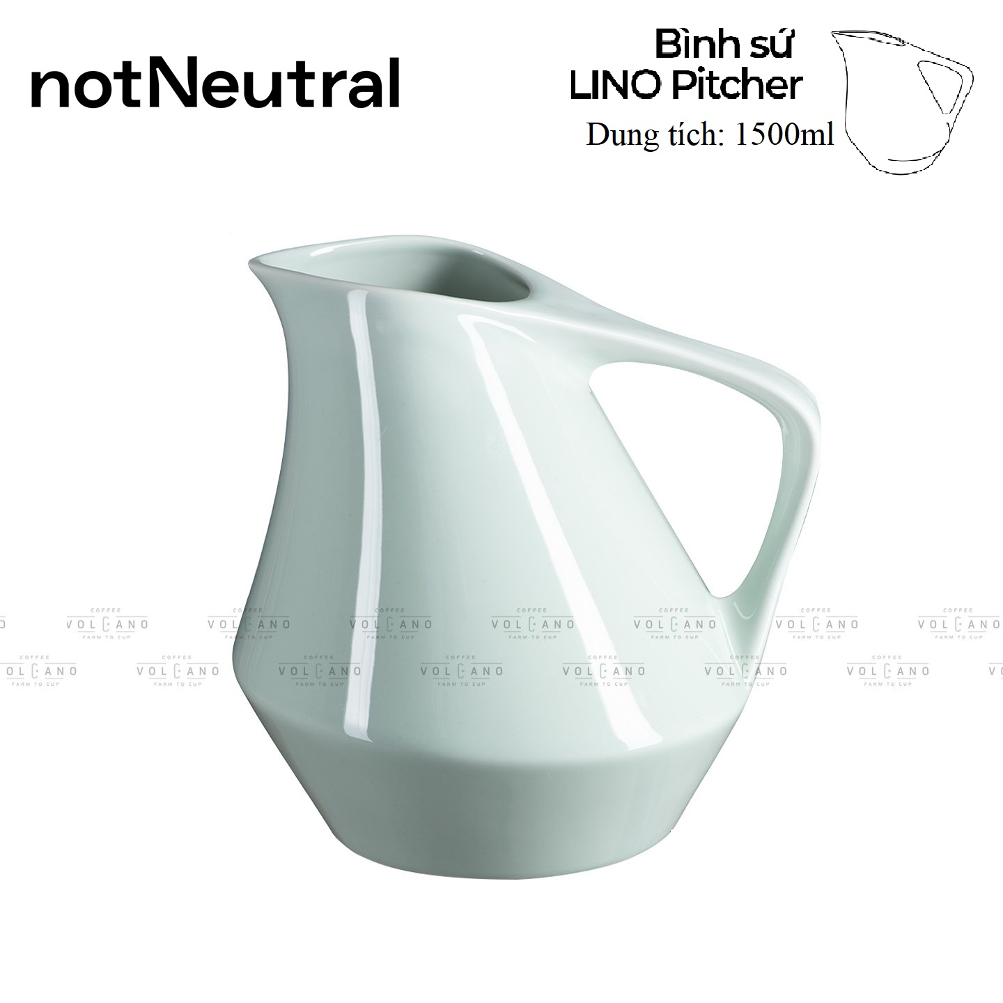 Bình sứ rót nước notNeutral Lino pitcher 1500ml