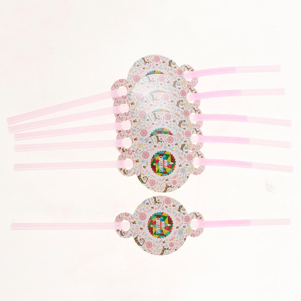 11 Set Merry Christmas Banner Plates Cups Tableware Sets for Christmas Party