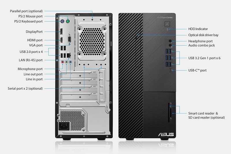 PC Asus D700MC (i3-10105/8GB/256GB SSD/UMA/ax+BT/KB/M/Win 11/Đen/2YW_D700MC-310105016W) - Hàng Chính Hãng