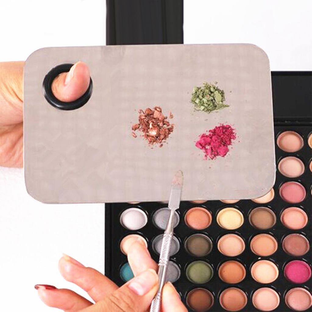 Makeup Cosmetic Mix Palette Plate Spatula Rectangle for Eyeshadow Foundation