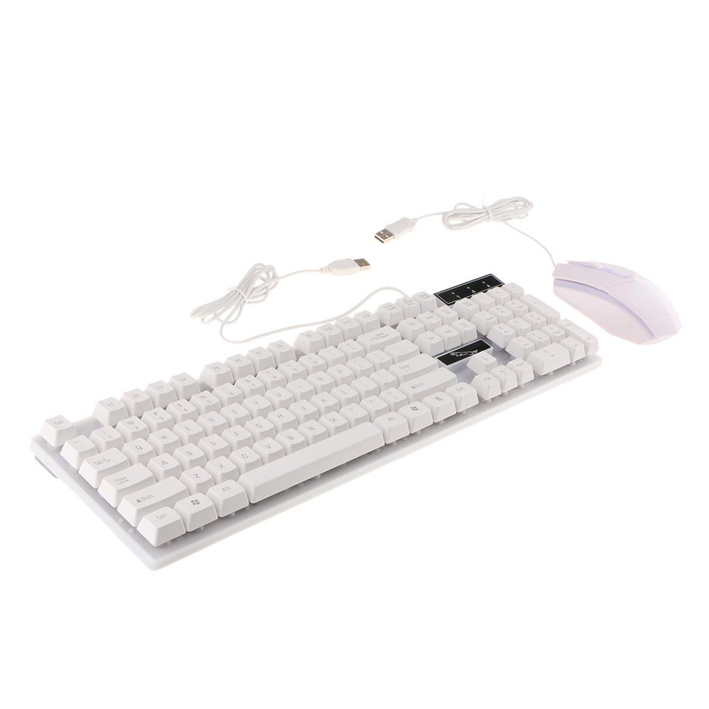 Mechanical Keyboard And Wired Mouse for Typing&Gaming For Computer White