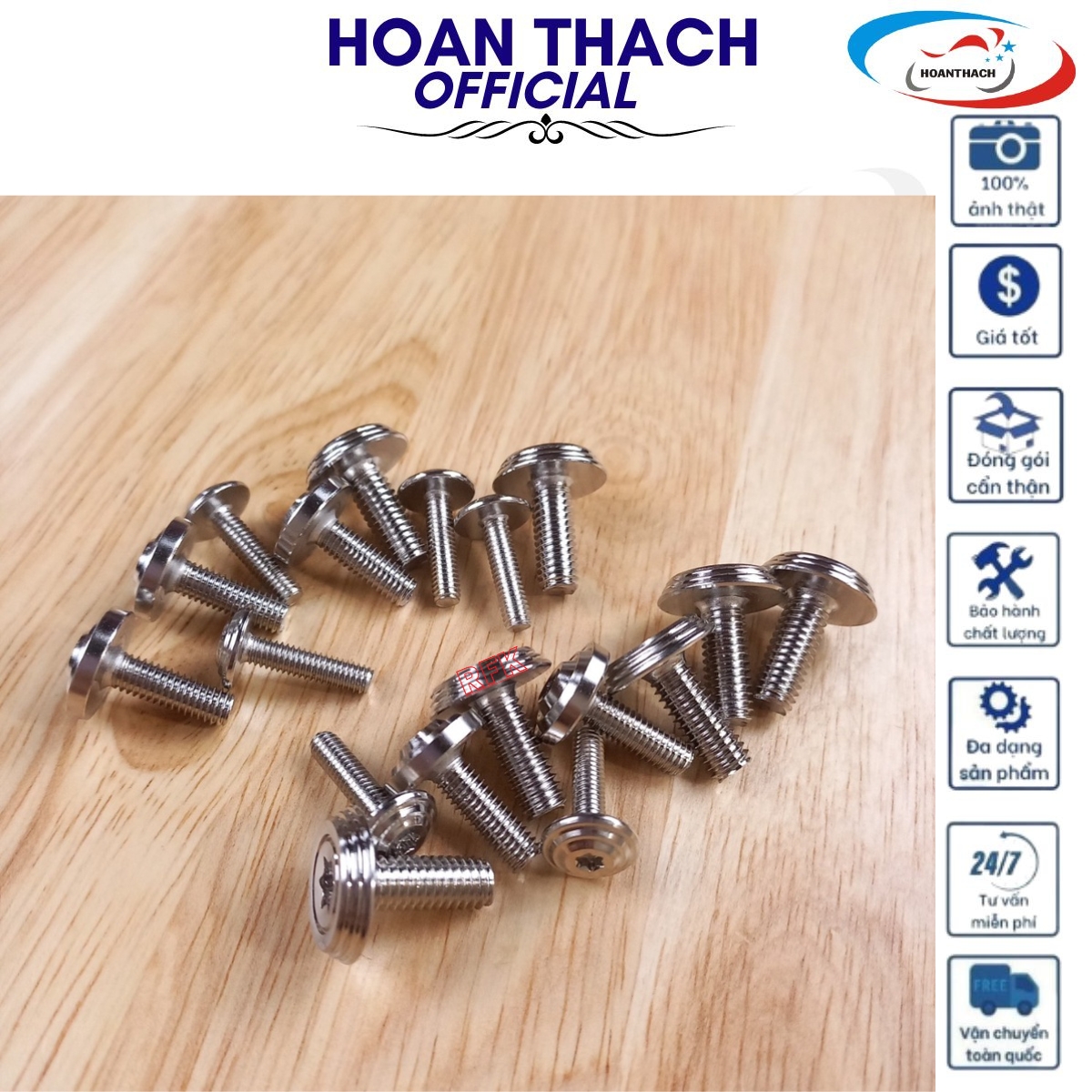 Bộ Ốc Áo Mẫu Thái Inox 304 cho xe máy Wave Alpha (18 con), HOANTHACH SP017372