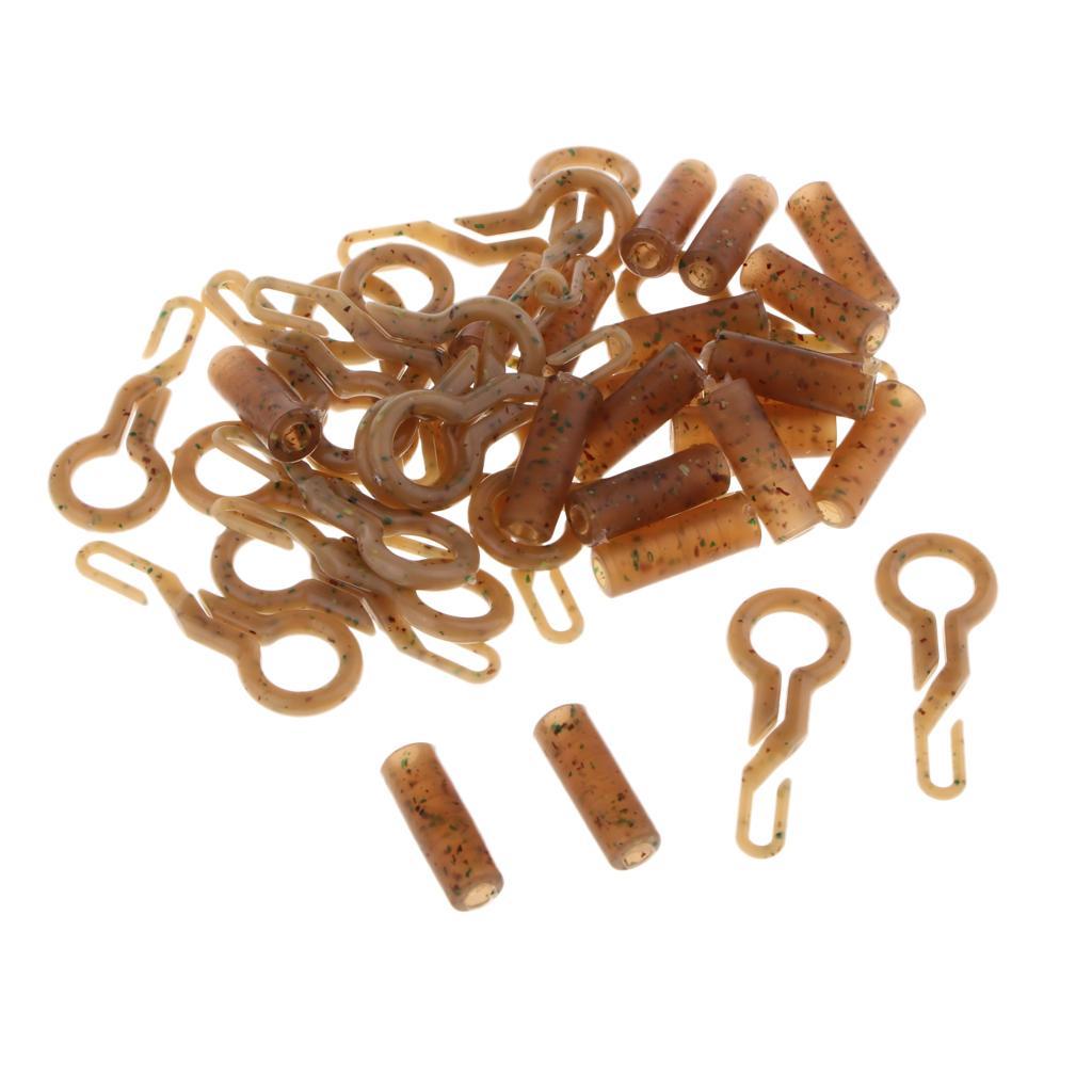 10pcs Back Lead Clips &Tubes For Carp Fishing Rig Accessory Kit