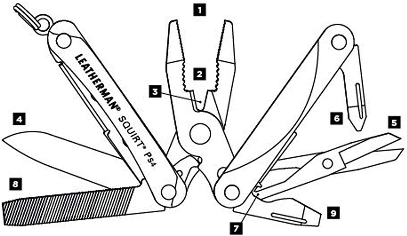 Dụng cụ cầm tay đa năng Leatherman Squirt PS4 (9 tools)