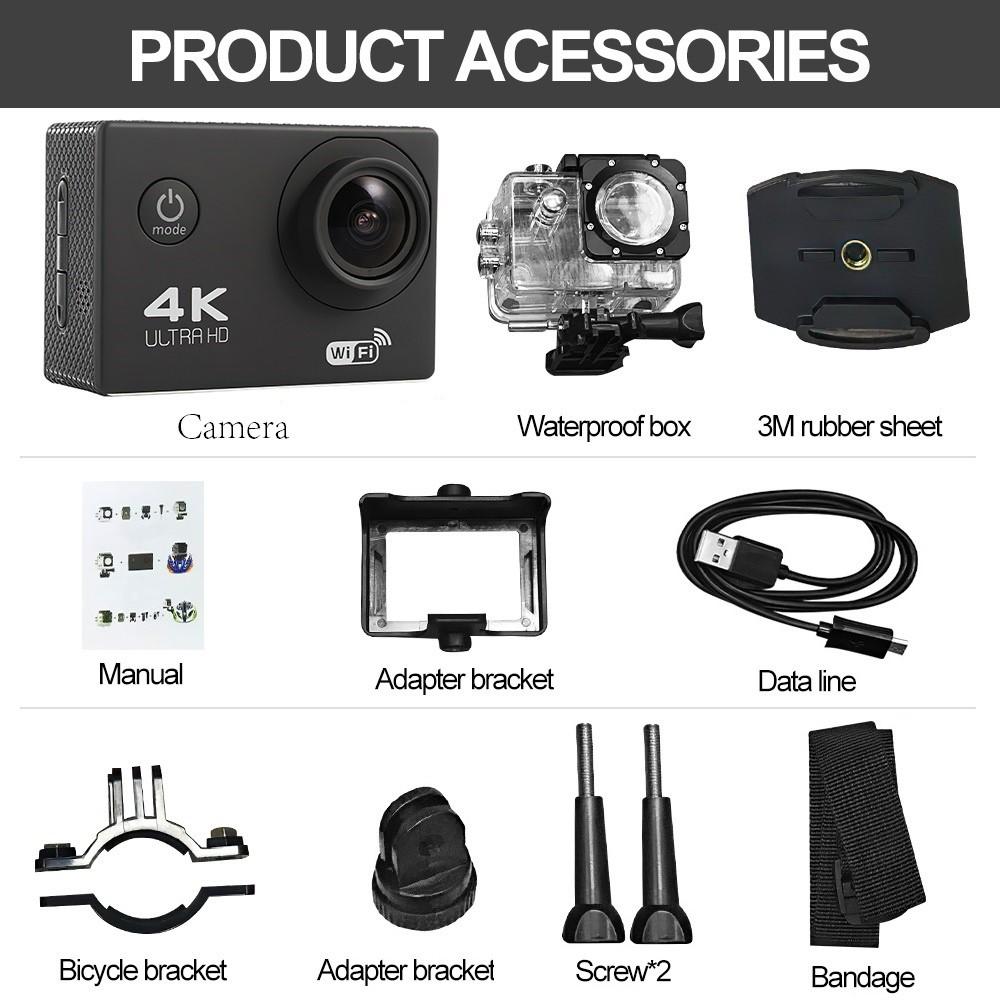 Camera Hành Trình Chống Nước Chống Rung 4K Sports Ultra HD DV , Camera Hành Trình Gắn Mũ Bảo Hiểm z