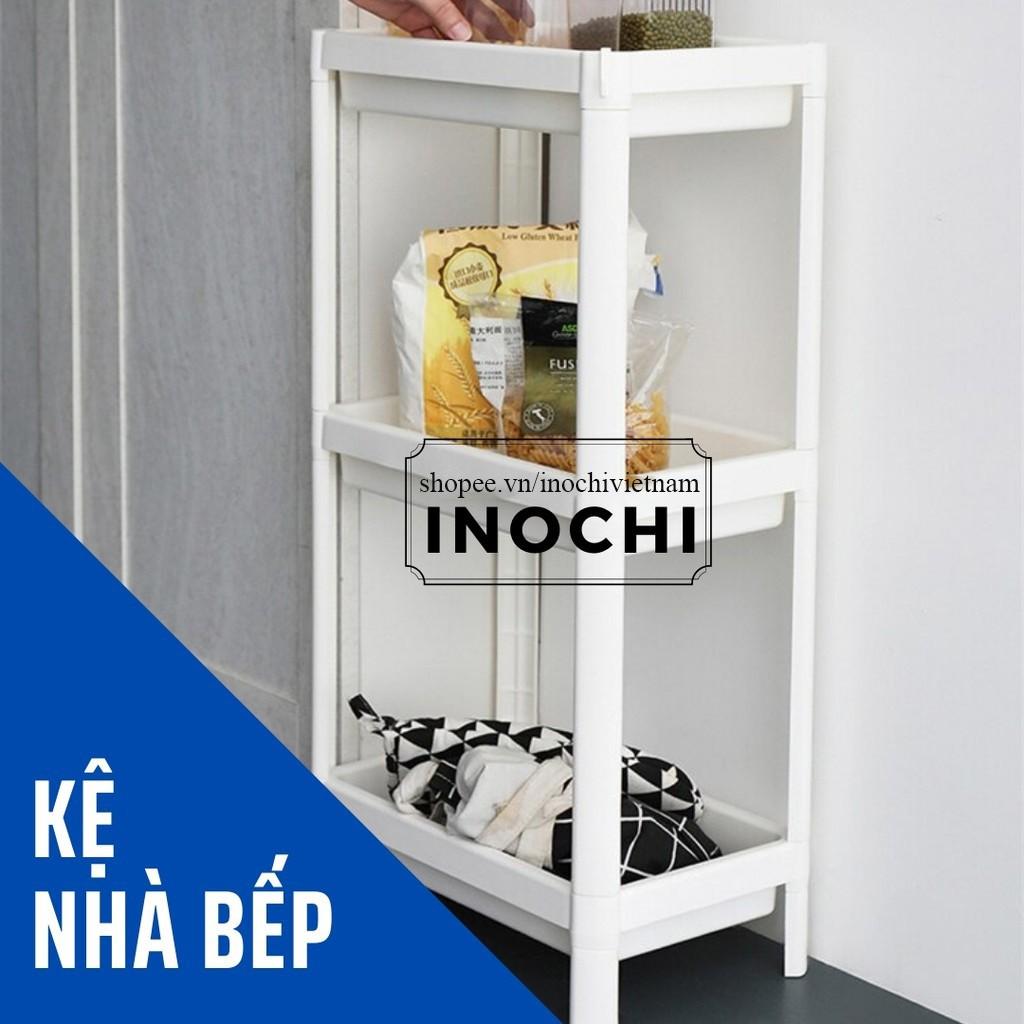 Kệ Đa Năng 3 Tầng Inochi Nhựa Dùng Để Đựng Gia Vị Nhà Bếp Đựng Đồ Thực Phẩm, Phòng ngủ