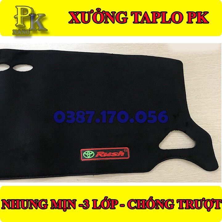 THẢM TAPLO NHUNG XE RUSH- THẢM TAPLO DA XE RUSH CHUẨN FORM-NANOPK