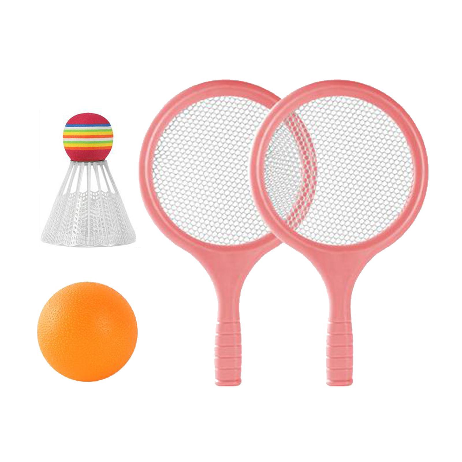 Kids Badminton Tennis Set Badminton Racket with Ball and Badminton Shuttlecock, Double Sports Durable Tennis Racquets Set for Boys, Girls