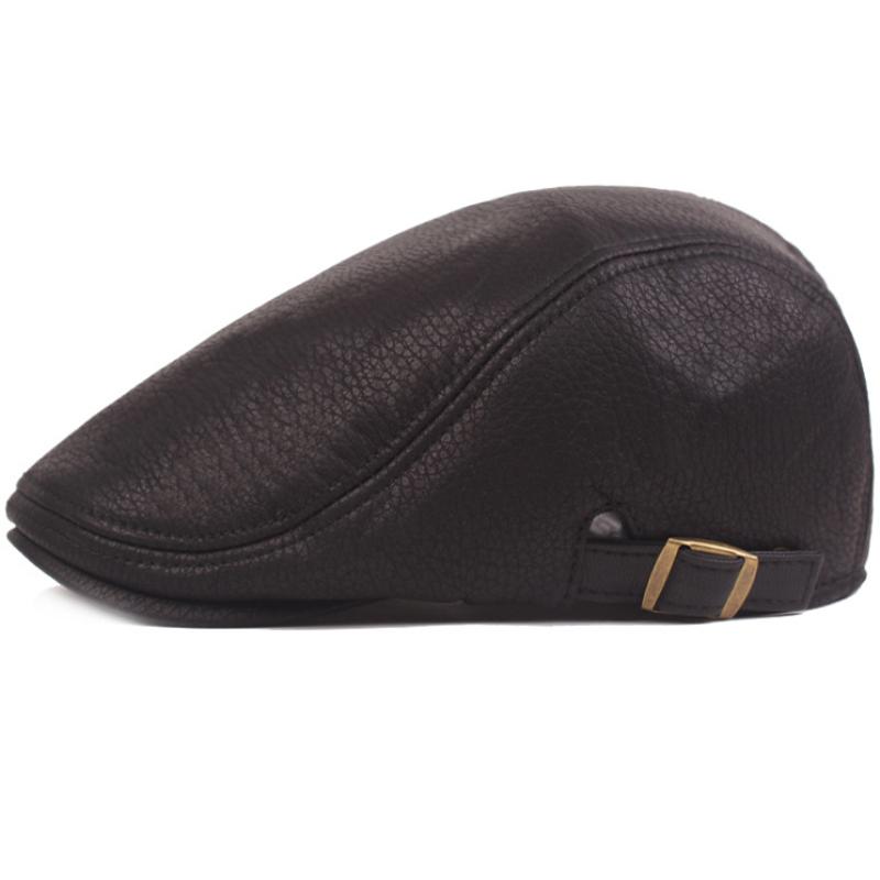 HT2792 Mũ Nồi Thu Đông Bộ Đội Nón Nam Da Cao Cấp Nón Nam Ivy Newsboy Phẳng Nón Nghệ Sĩ Họa Sĩ Nón áo Mũ Nồi Nắp