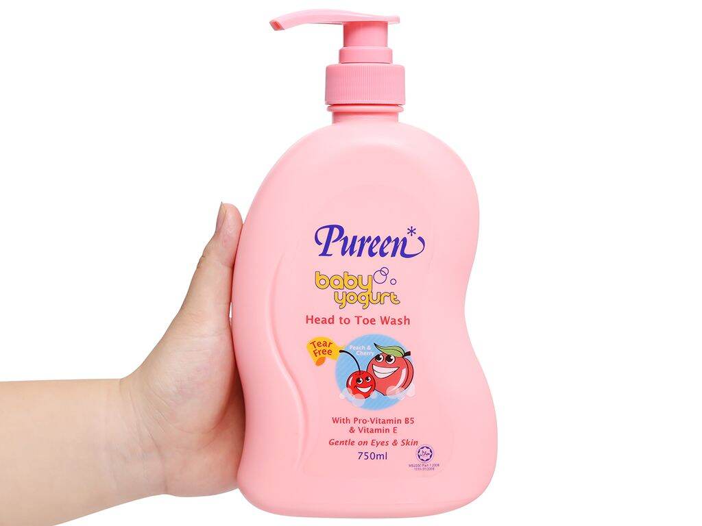 Tắm gội trẻ em Pureen Đào và Cherry 750ml