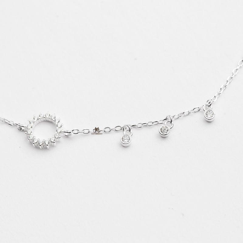 Lắc chân bạc đính đá cao cấp YN JEWELRY SL