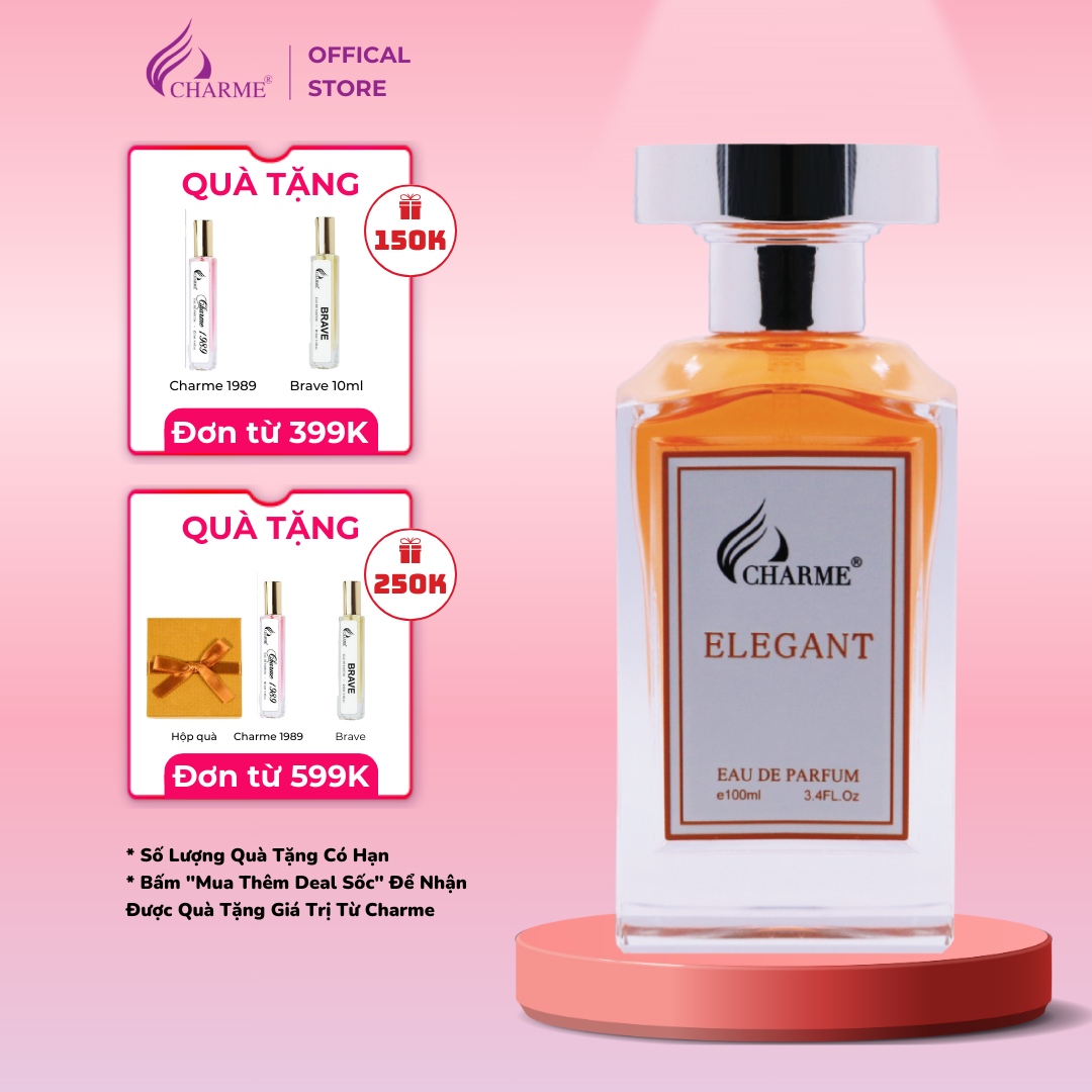 Nước hoa nam lưu hương lâu, Charme Elegant, hương biển hiện đại và nam tính, dành cho phái mạnh, 100ml
