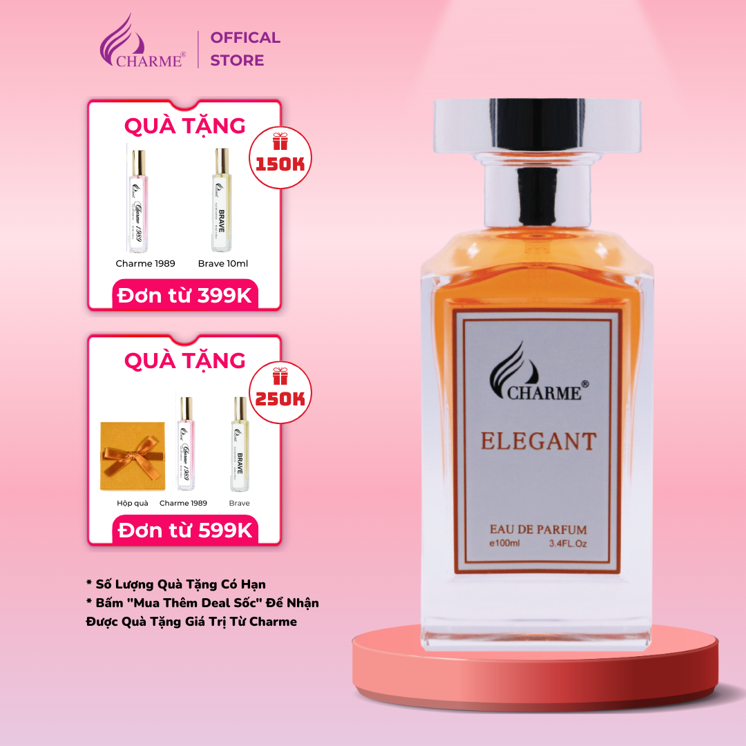 Nước hoa nam lưu hương lâu, Charme Elegant, hương biển hiện đại và nam tính, dành cho phái mạnh, 100ml