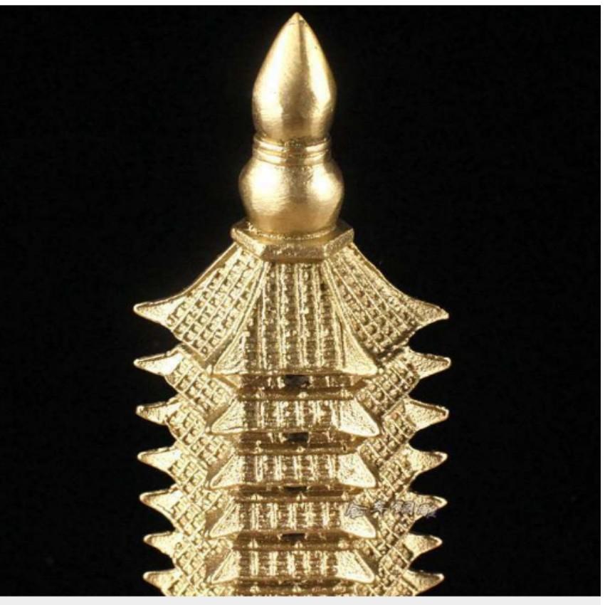 Tháp văn xương bằng đồng 9 tầng cao 17.5cm tặng 1 khăn lau đa năng- 206571