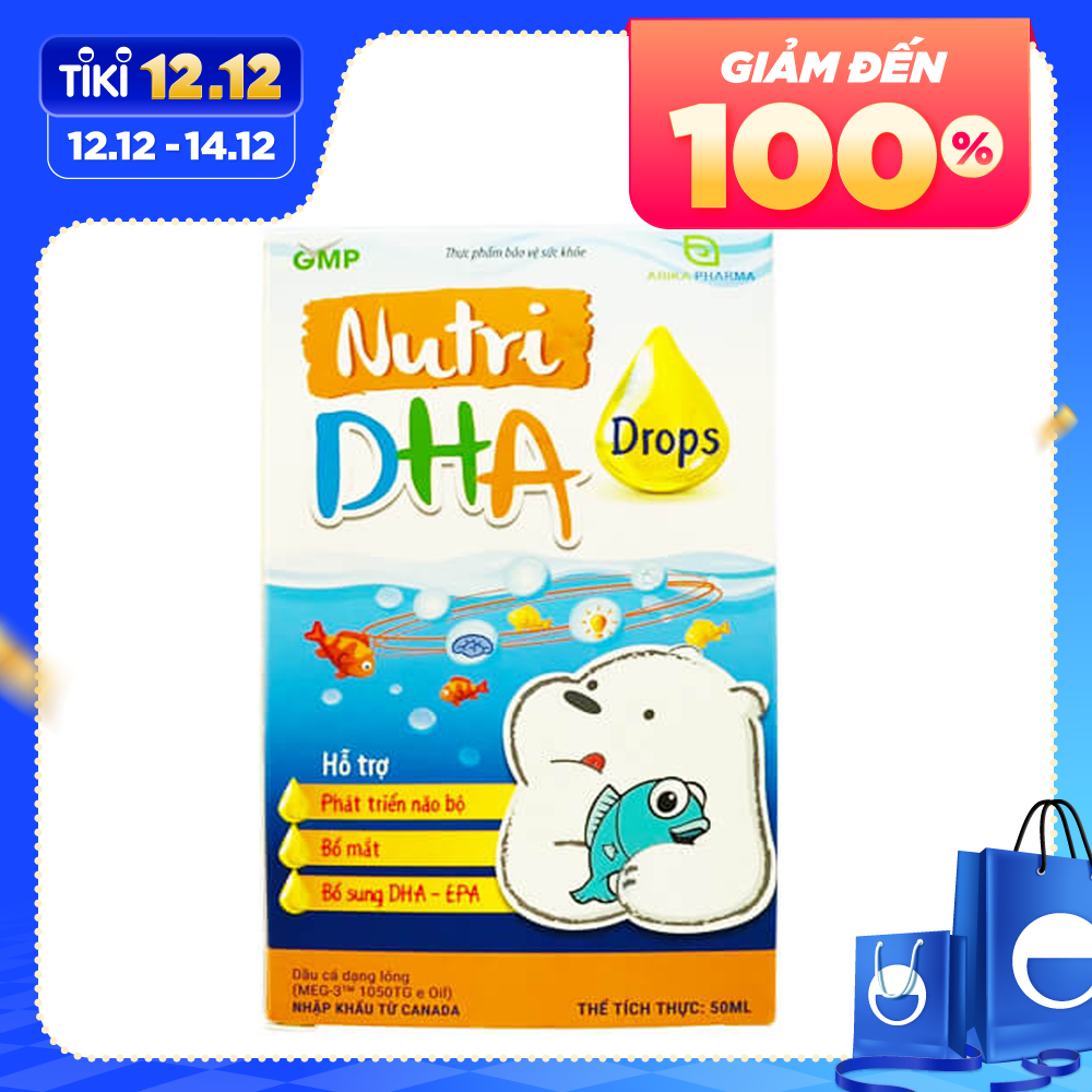 Nutri DHA Drop (50 ml) dạng giọt cho bé