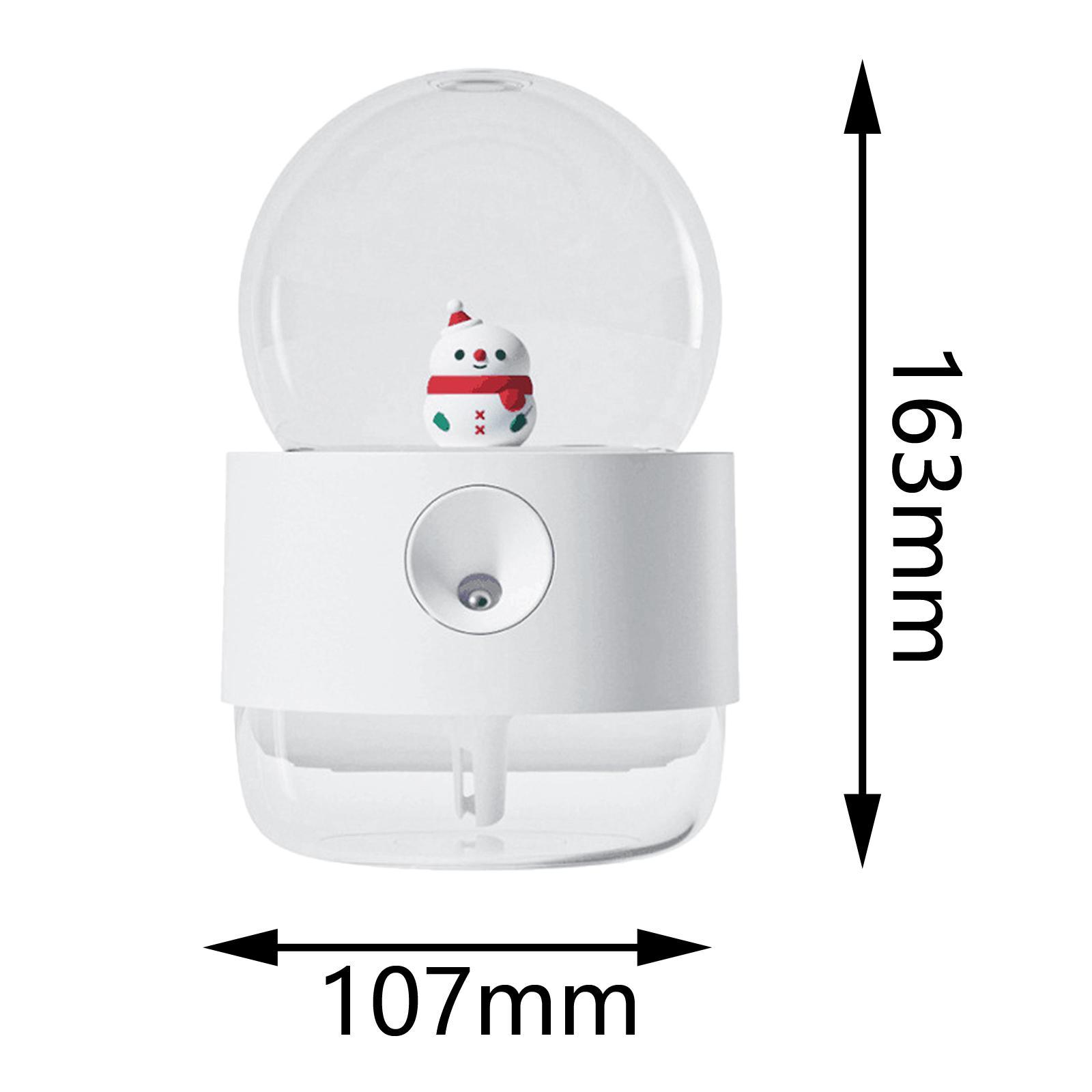 Desktop Humidifiers, 300ml Small Air Humidifier, Rotating Crystal Ball Mini Humidifiers, Cool Mist Sprayer with Night Light for Home,Office, Plants