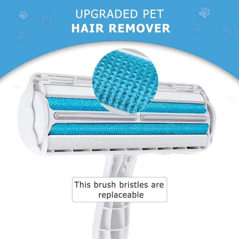 2-Way Pet Hair Remover Roller Fur Away Lint Sticking Roller Reusable Dog Cat Hair Cleaning Brush From Furniture Sofa Clothes