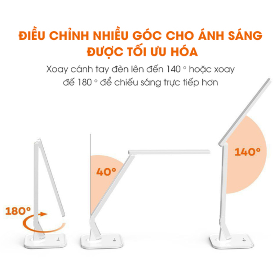 Đèn LED chống cận TaoTronics TT-DL02, 4 chế độ sáng, 5 mức sáng, hẹn giờ - Hàng chính hãng