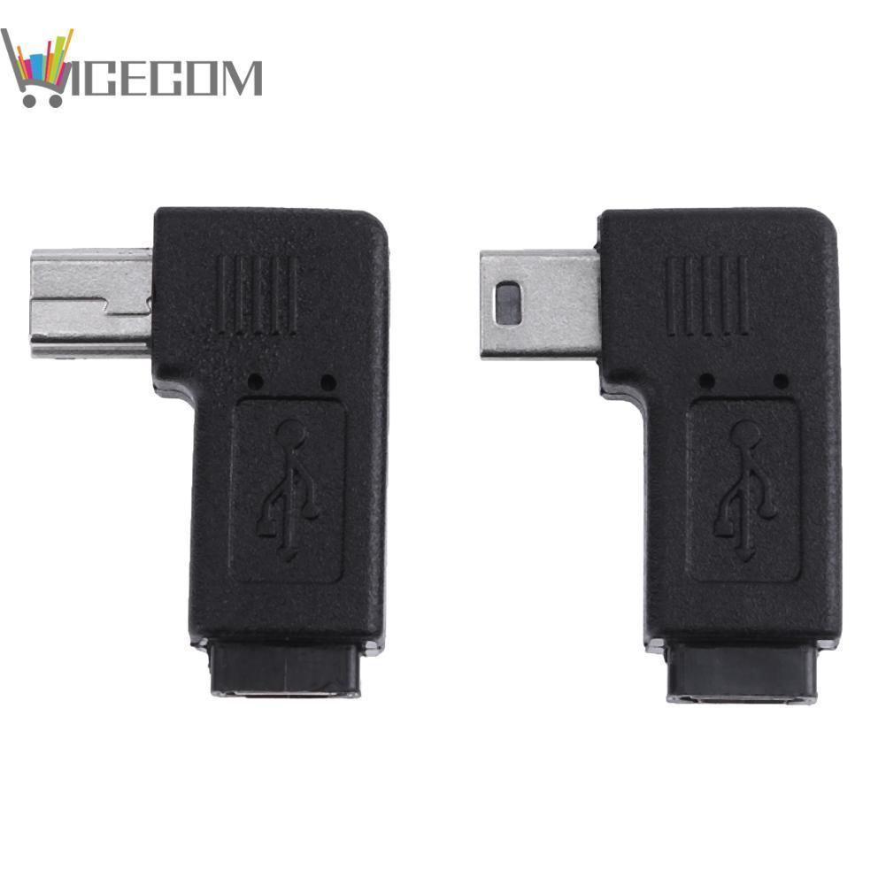 Bộ 2 Đầu Chuyển Đổi Micro Usb Sang Mini Usb 90 Độ