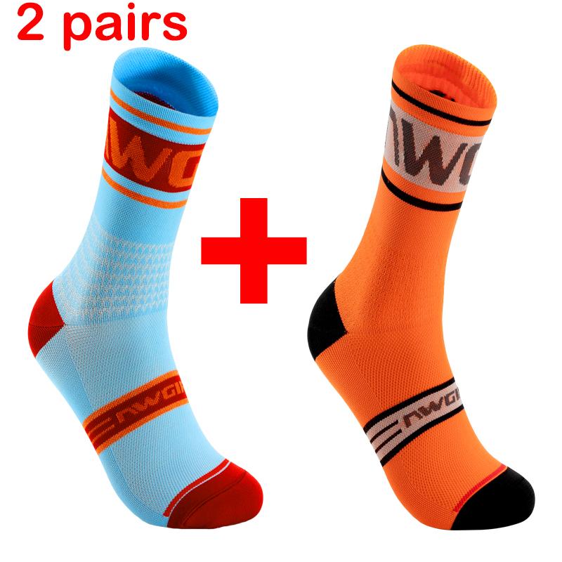 2 chiếc vớ xe đạp chuyên nghiệp đi xe đạp đi xe đạp nam nam Color: 2pairsH Size: 39-45