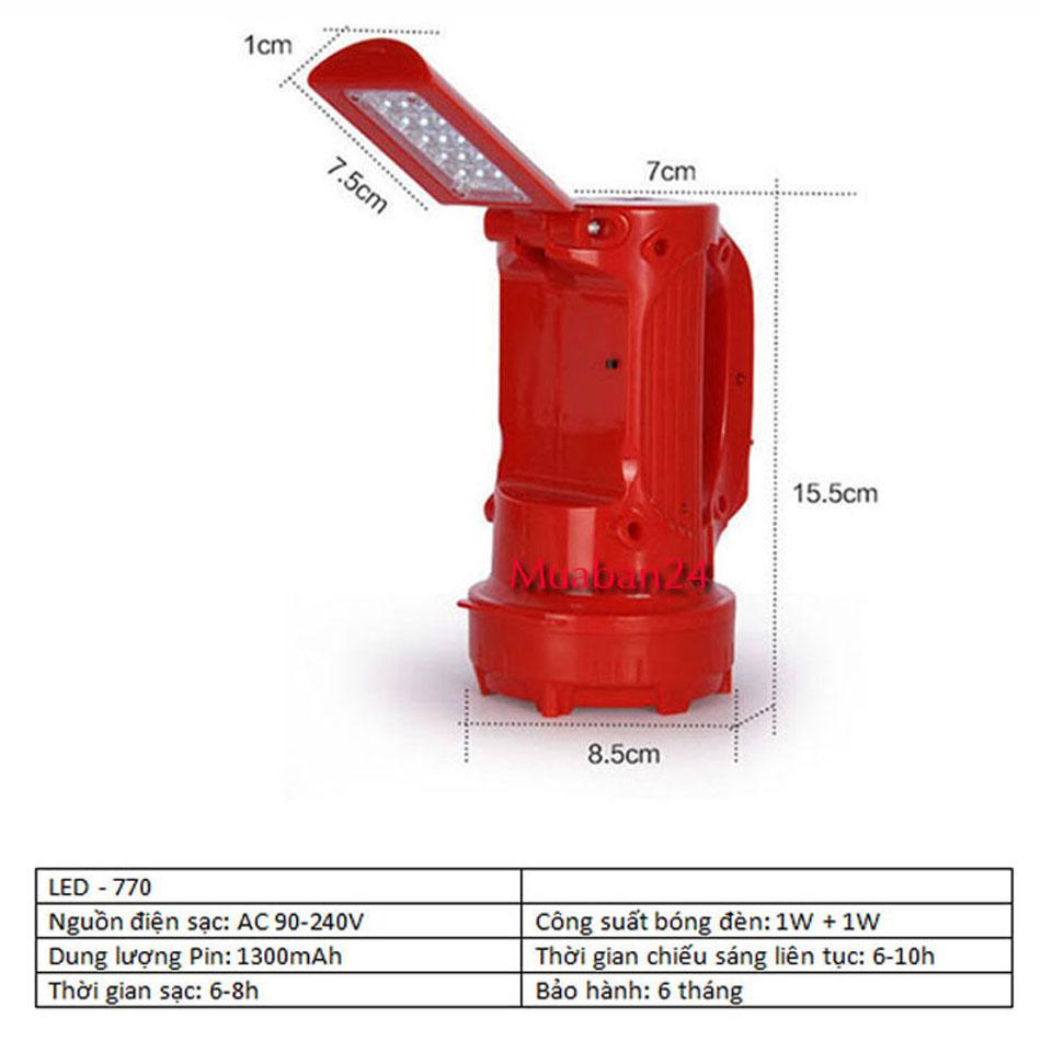 Đèn Pin Sạc Điện Siêu Sáng LED- 770